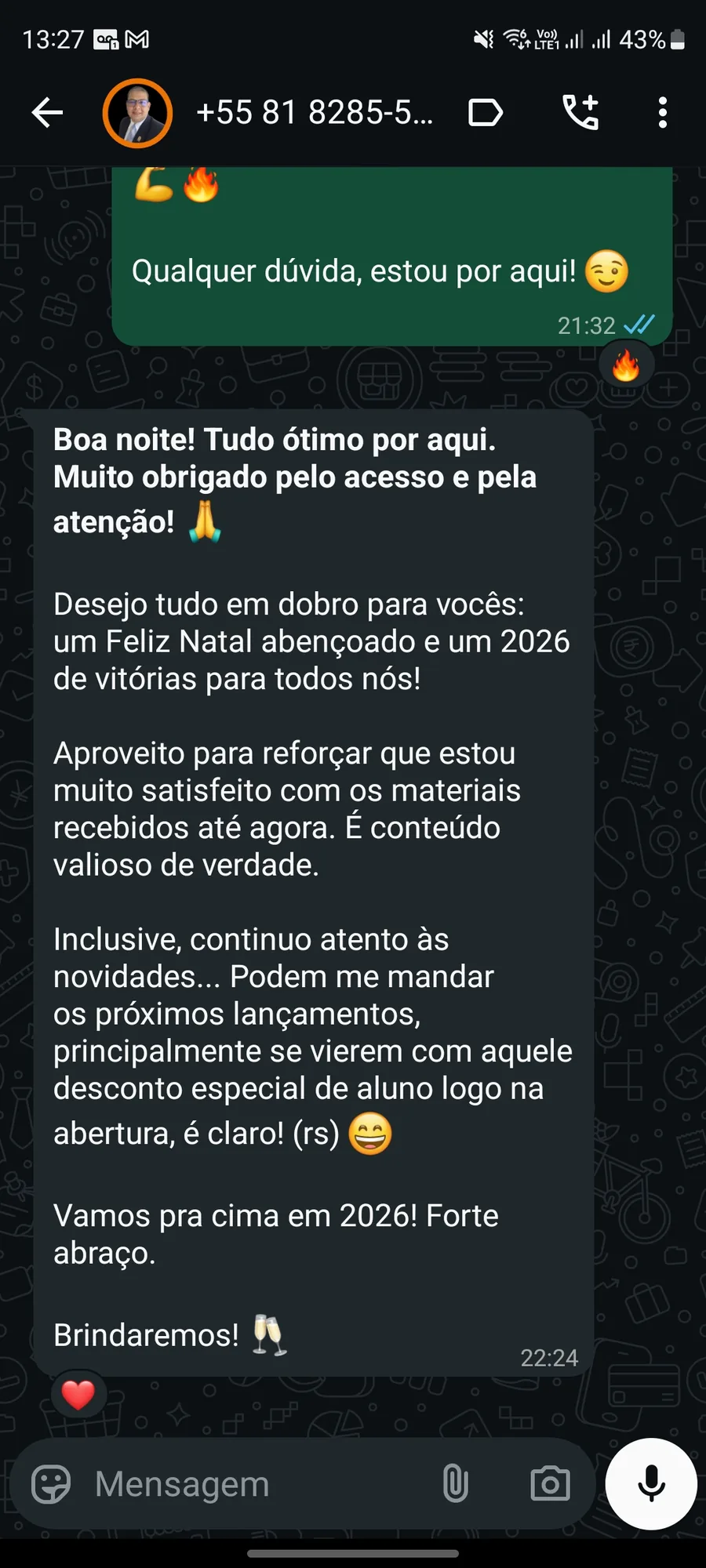 Captura de venta de un miembro